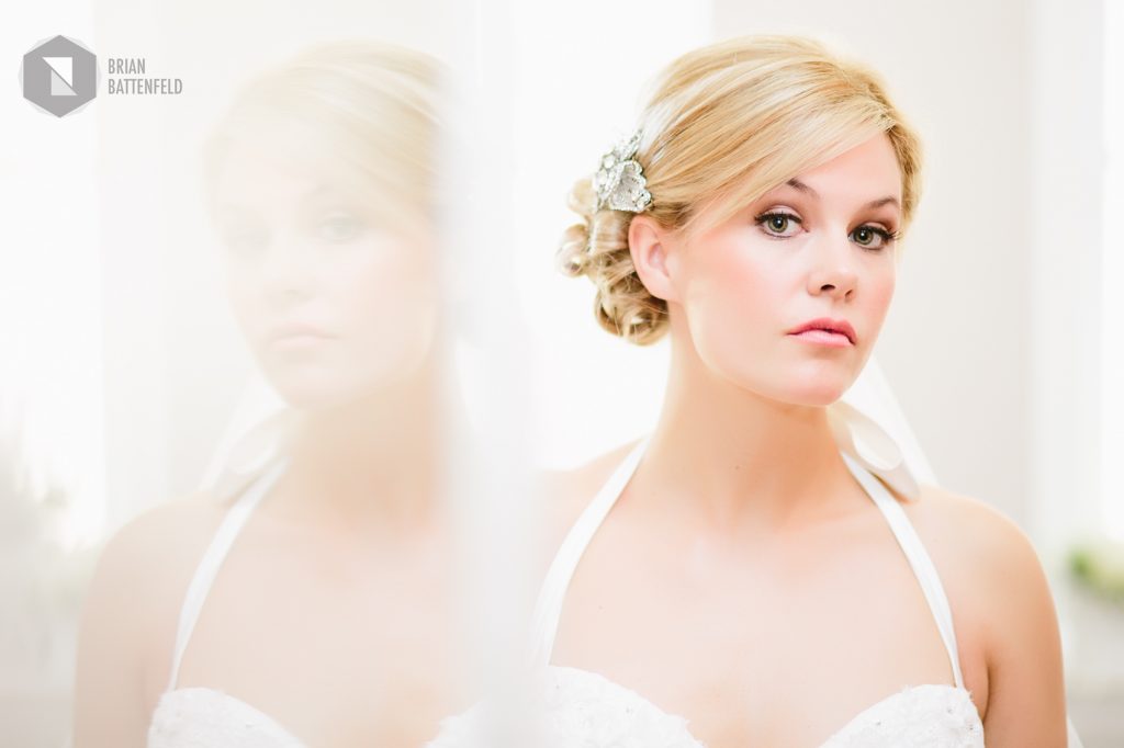 Bride reflection in mirror - Pearl at the Webb